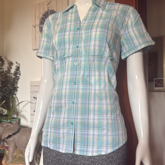 NWT northern reflections size small cotton Plaid Button-Up Women’s Top - Picture 3 of 6
